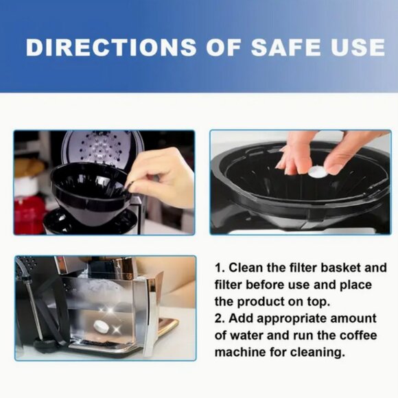 Coffee Machine Cleaning Tablets - Descaler/Oil Remover for Automatic/Semi - Picture 2 of 2